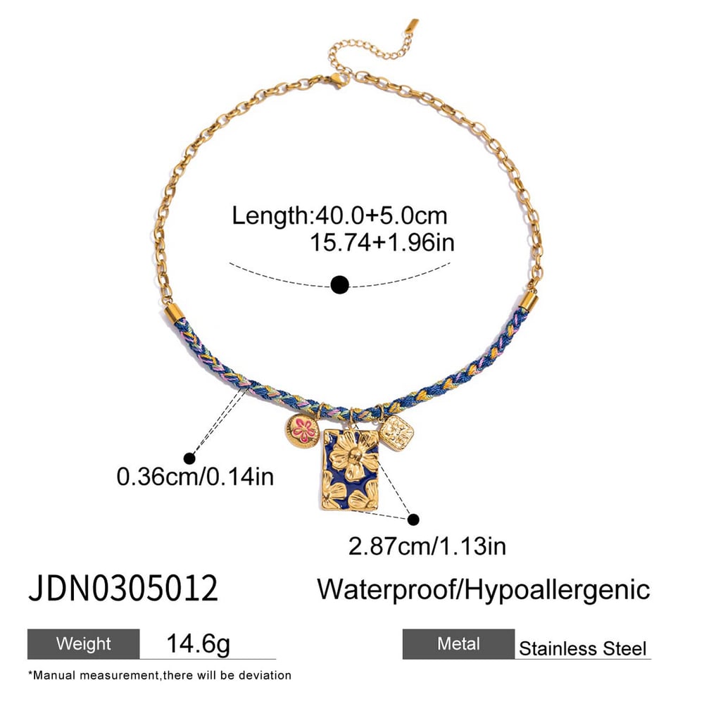 1 Piece Luxurious Shinning Stainless Steel Gold Color Women's Pendant Necklaces 