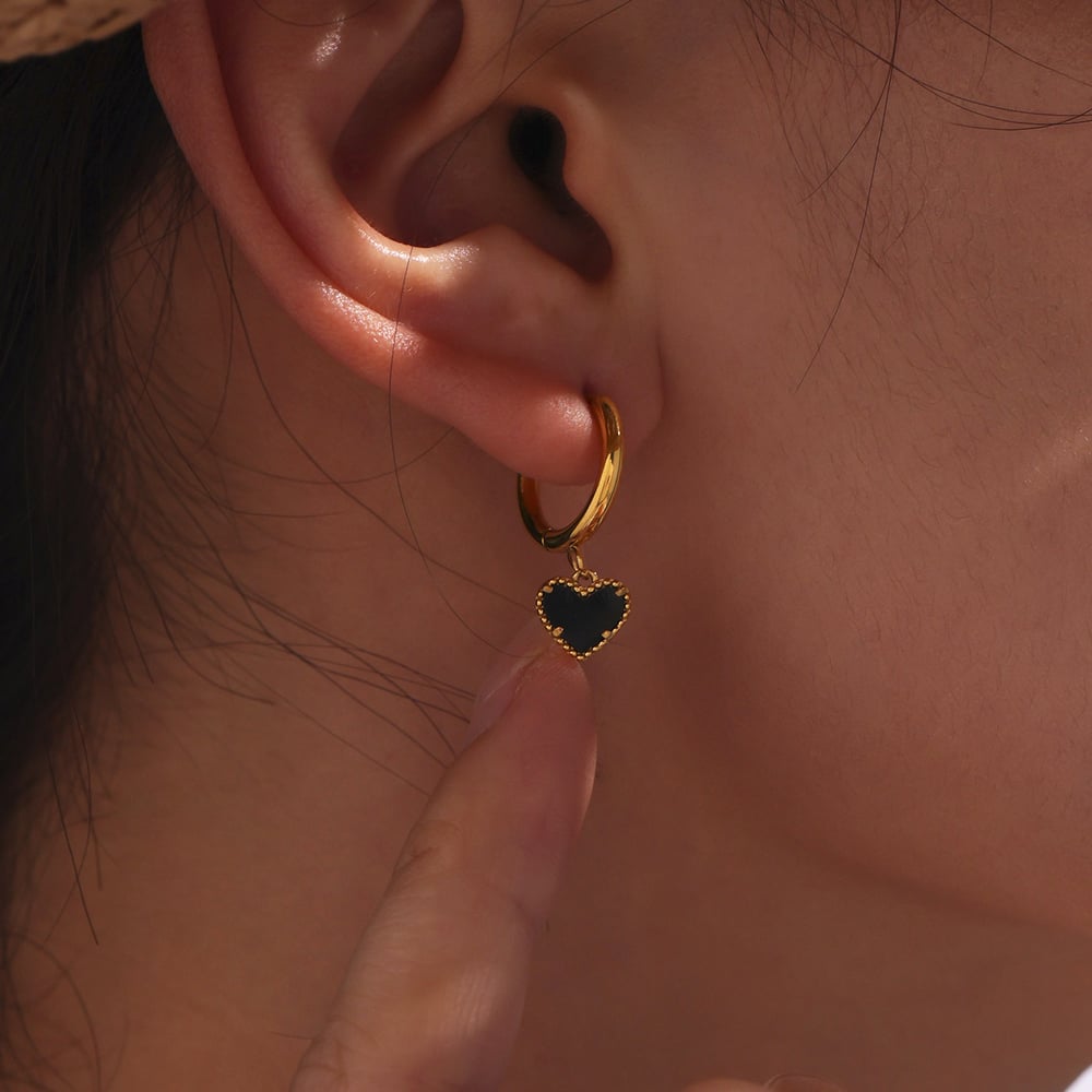 1 Pair Romantic Series Agate Stainless Steel Gold Color Women's Drop Earrings h5Picture6