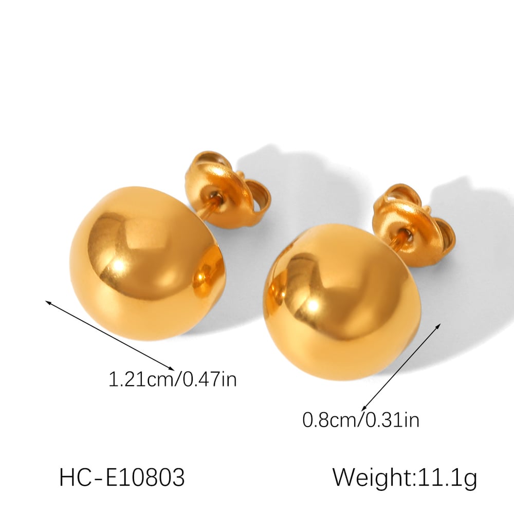 1 Pair Simple Irregular Shape Stainless Steel Gold Color Women's Stud Earrings h5Picture2
