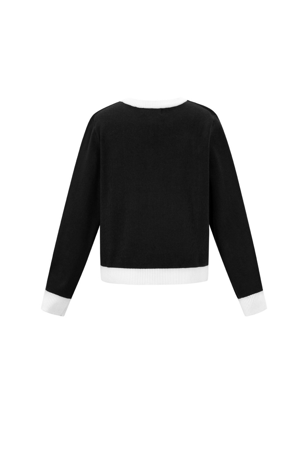 Knitted Polyester Women's Knit Cardigan Casual Color Clash Picture3