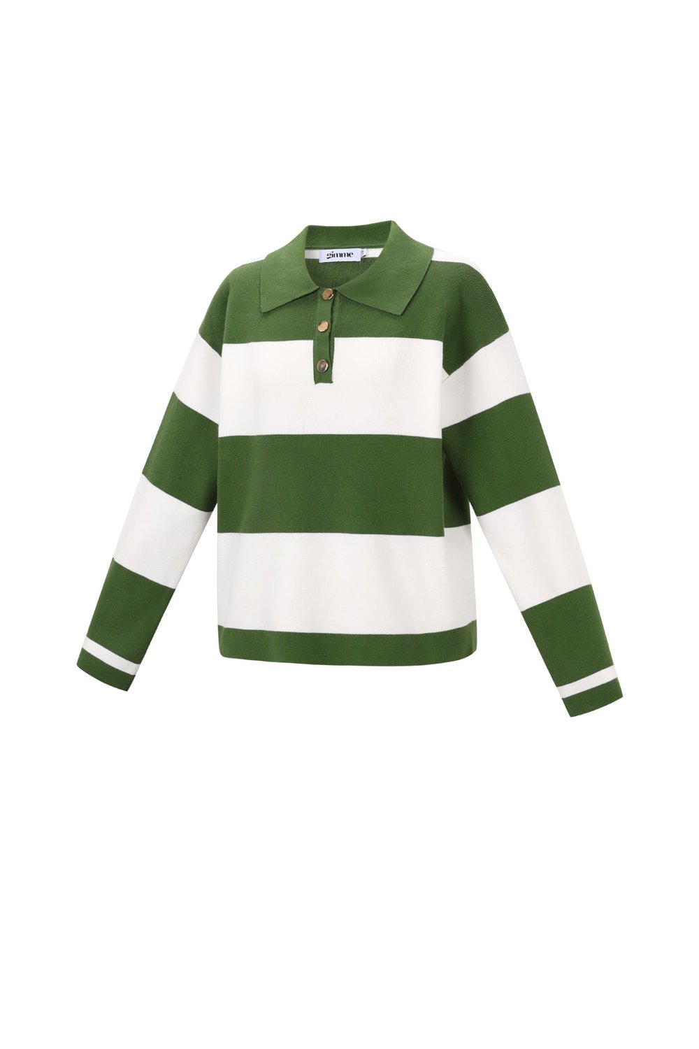 Suéter Polo de Mujer de Viscosa Tejida Rayas Otoño/Invierno h5Imagen2