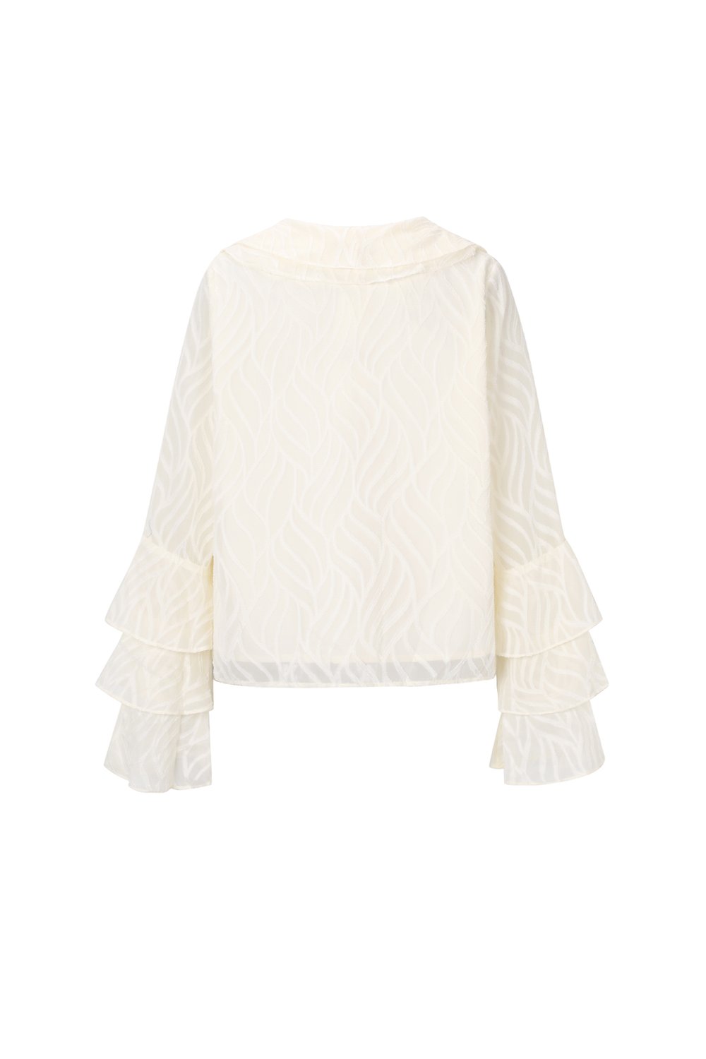 Tissu Polyester Fibre Femmes Tops Manches Longues Élégant Botanique h5Image3