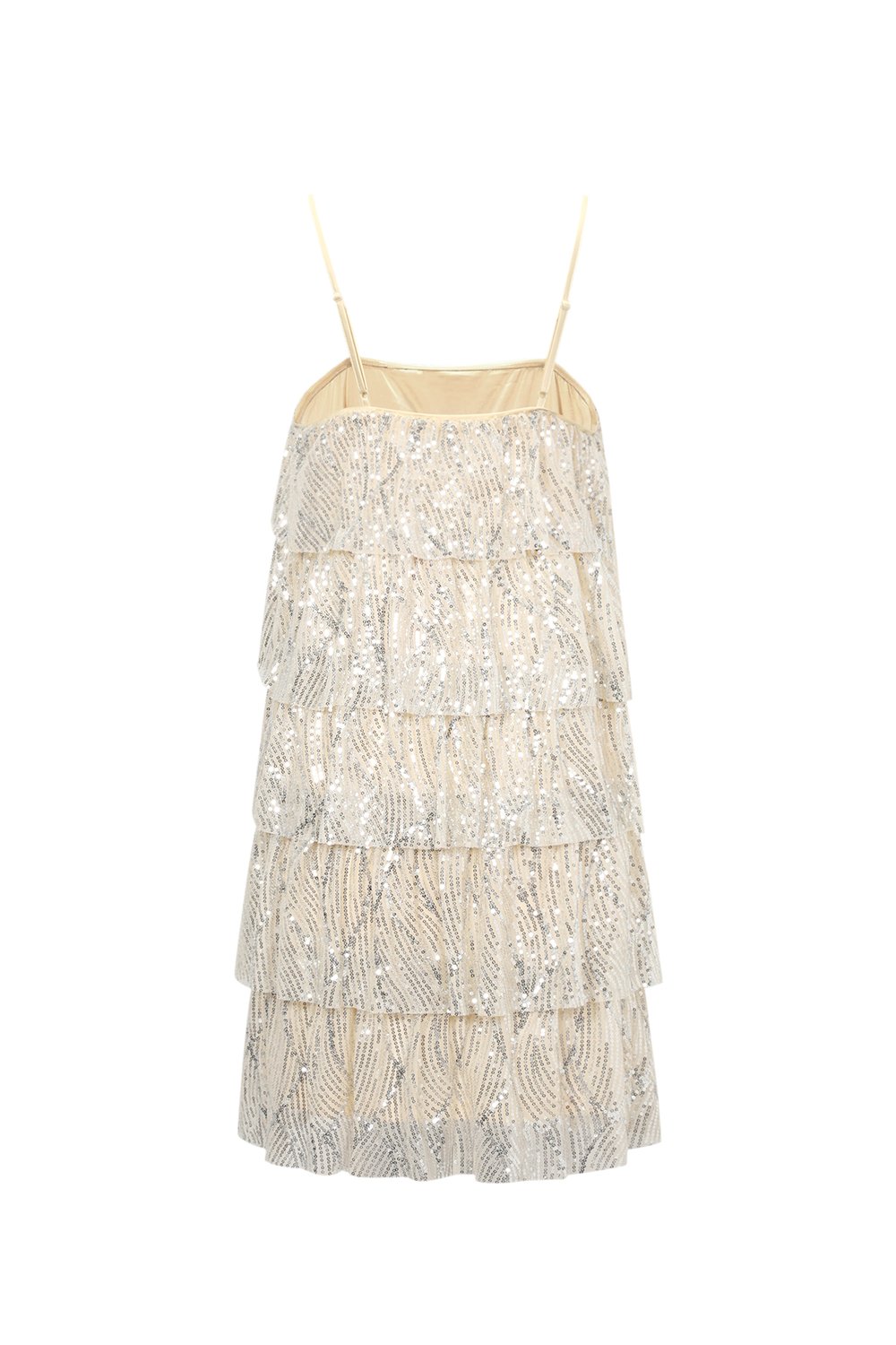 Tejido Poliéster Tejido Vestido Mini Mujer Elegante Lentejuelas Imagen2