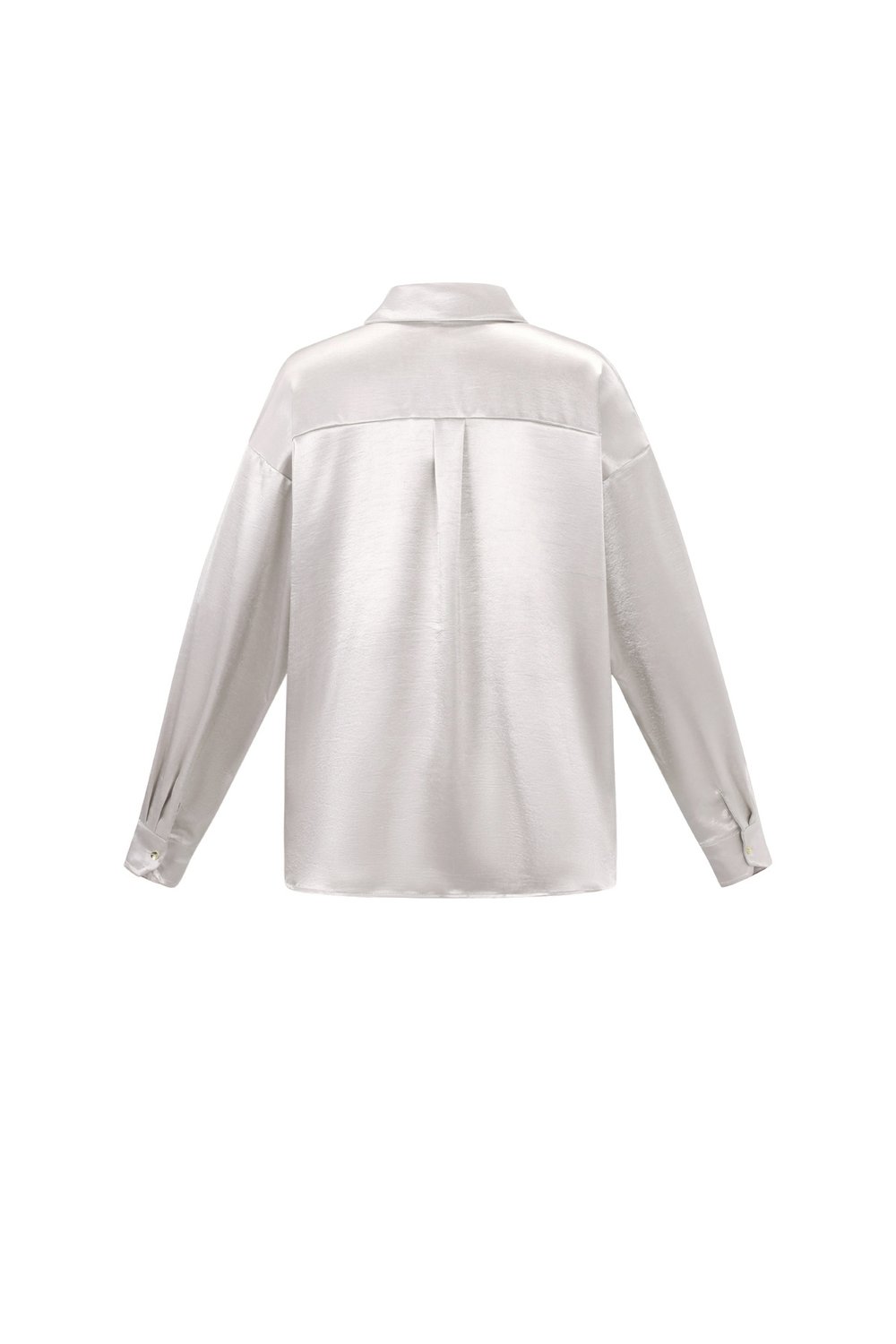 Tela de Fibra de Poliéster Camisa Mujer Casual Color Sólido Básica Imagen3