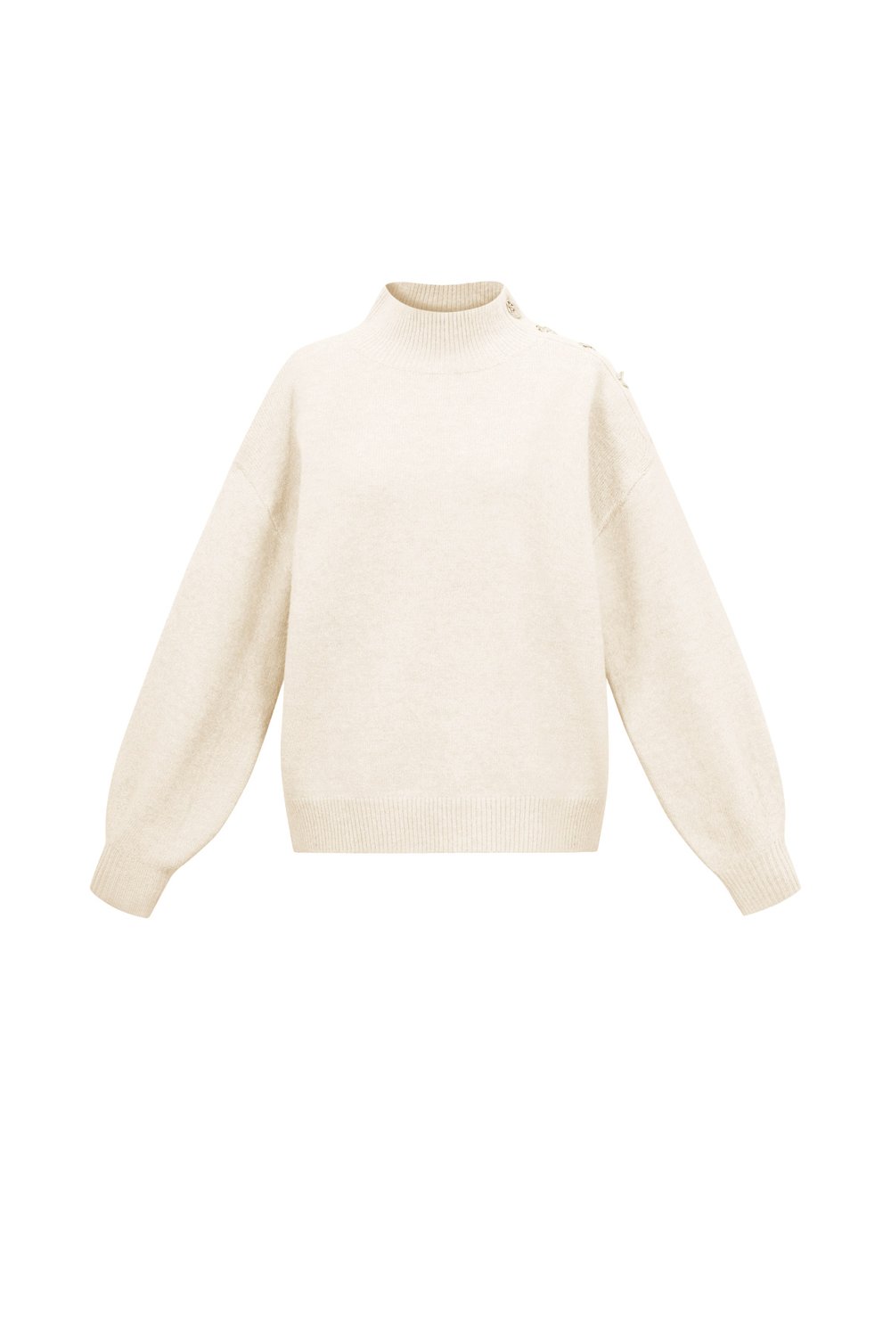 Knitted Polyester Fiber Women's Turtleneck Sweater Casual Solid Color 