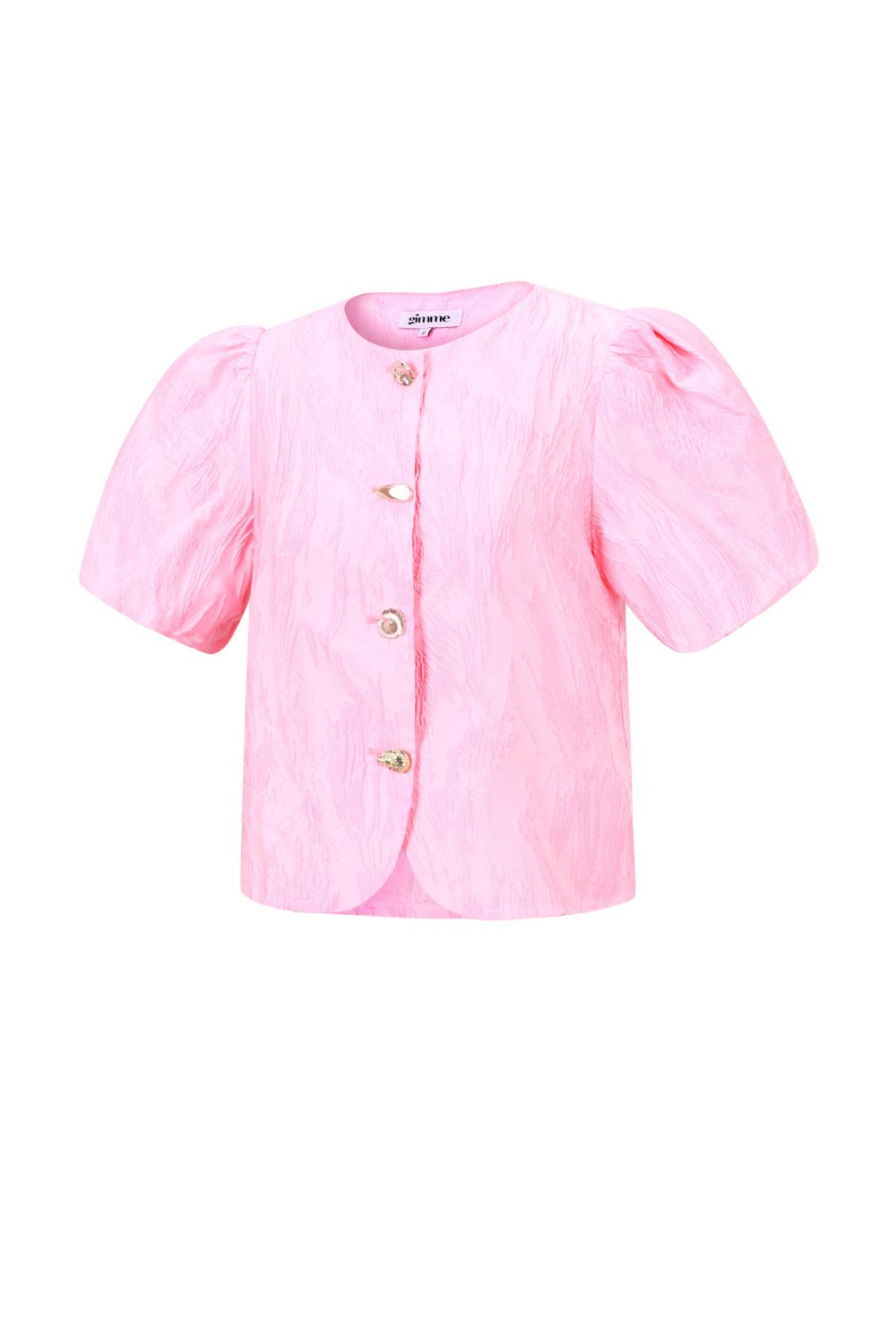 Woven Polyester Fiber Women's Short Sleeve Tops Elegant Solid Color Spring/Summer h5Picture2