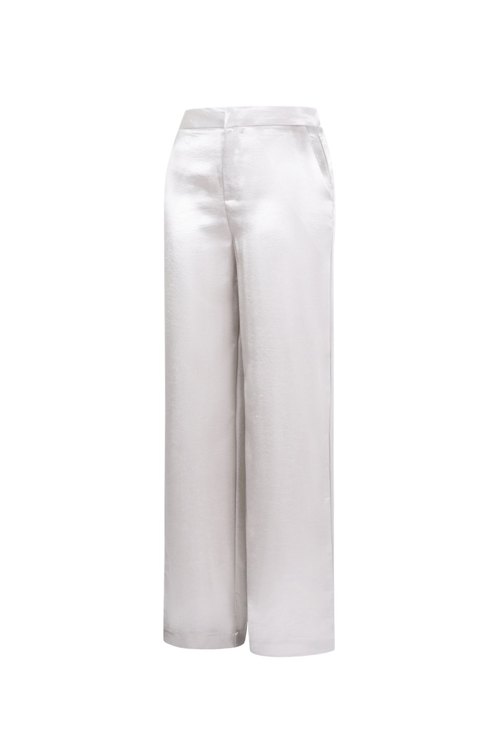 Woven Polyester Fiber Women's Straight Pants Casual Solid Color Fall/Winter h5Picture2