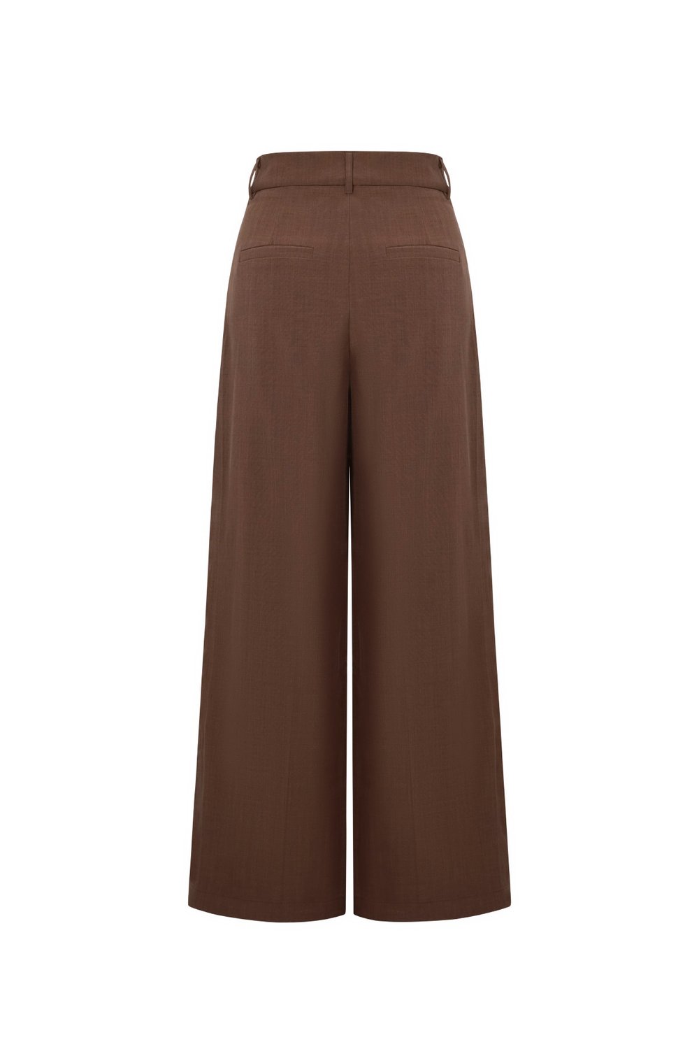 Woven Polyester Fiber Women's Wide Leg Pants Elegant Solid Color Fall/Winter h5Picture3