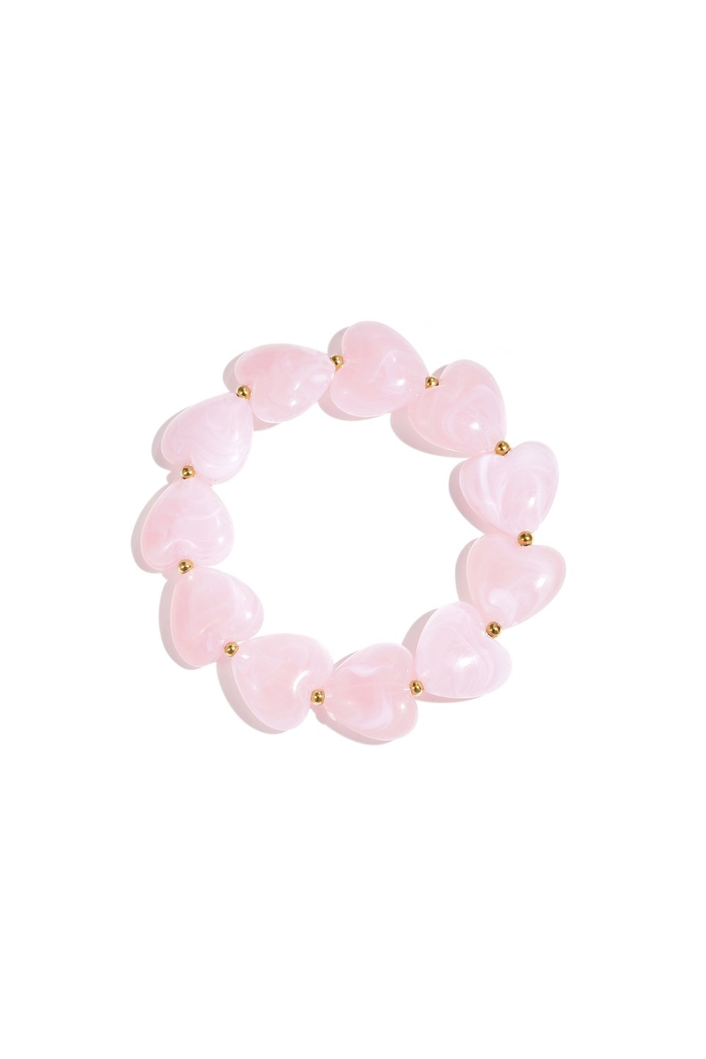 Bracelet with heart-shaped beads