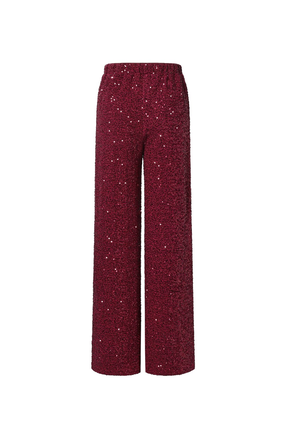 Geweven Polyestervezel Vrouwen Rechte Broeken Elegante Pailletten Afbeelding3