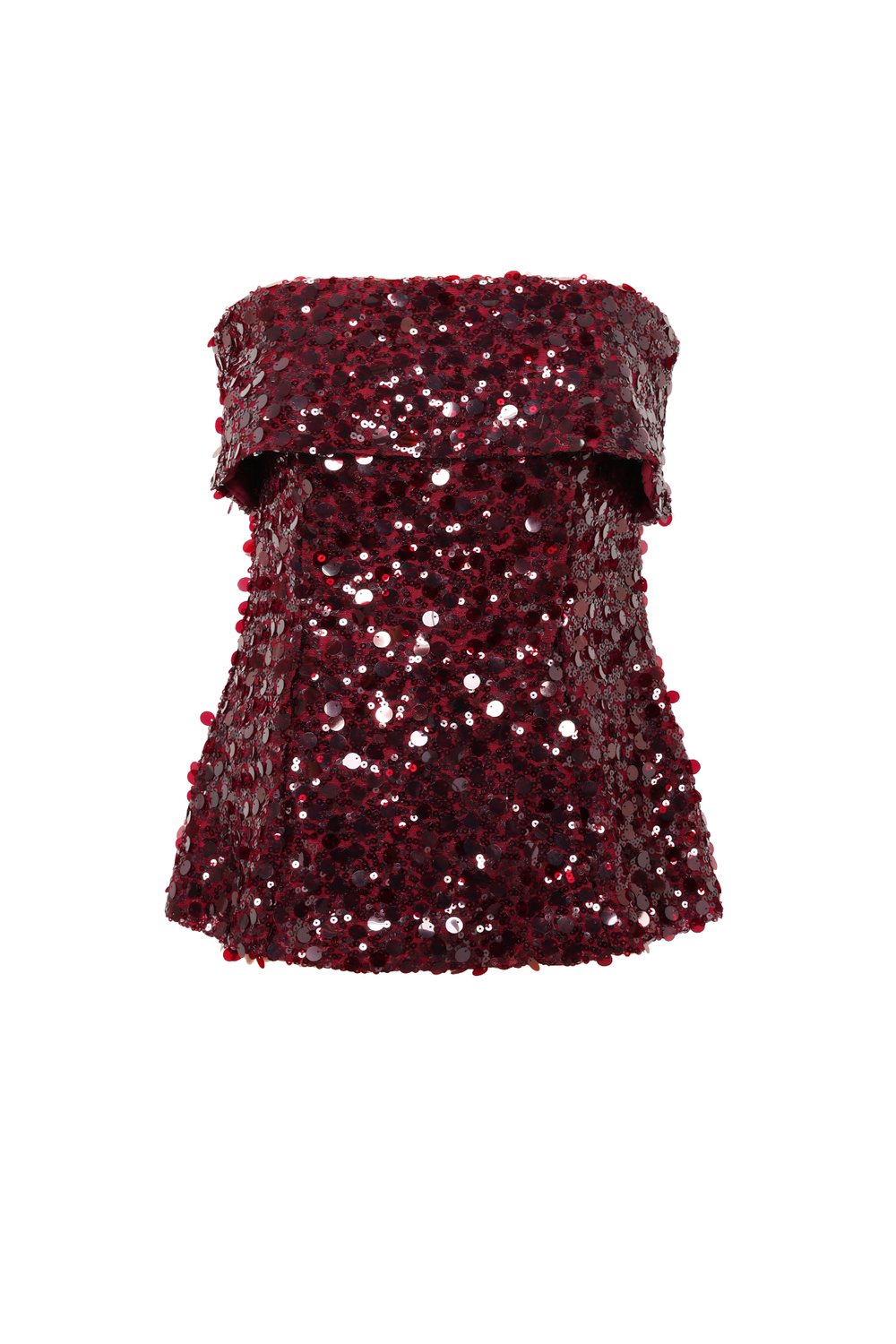 Fibra di poliestere (poliestere) Top senza maniche Paillettes Eleganti Tutti i vestiti adatti