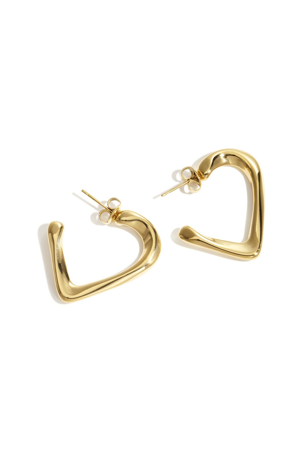 Hoop Earrings Heart Simple Daily Simple Series Women's jewelry 