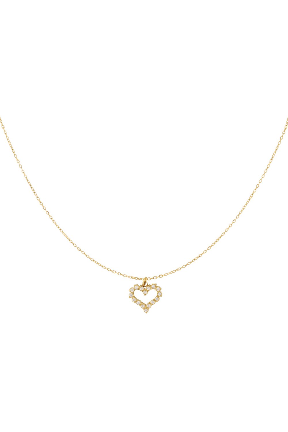 Rhinestone heart necklace