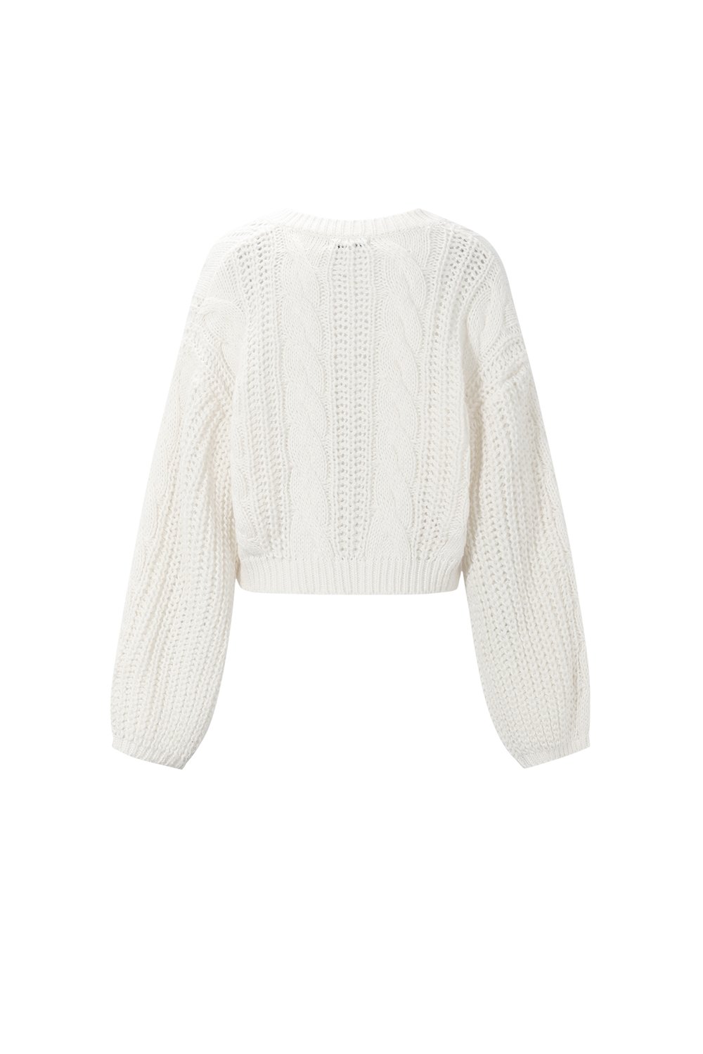 Zopfmuster-Strickjacke Bild3