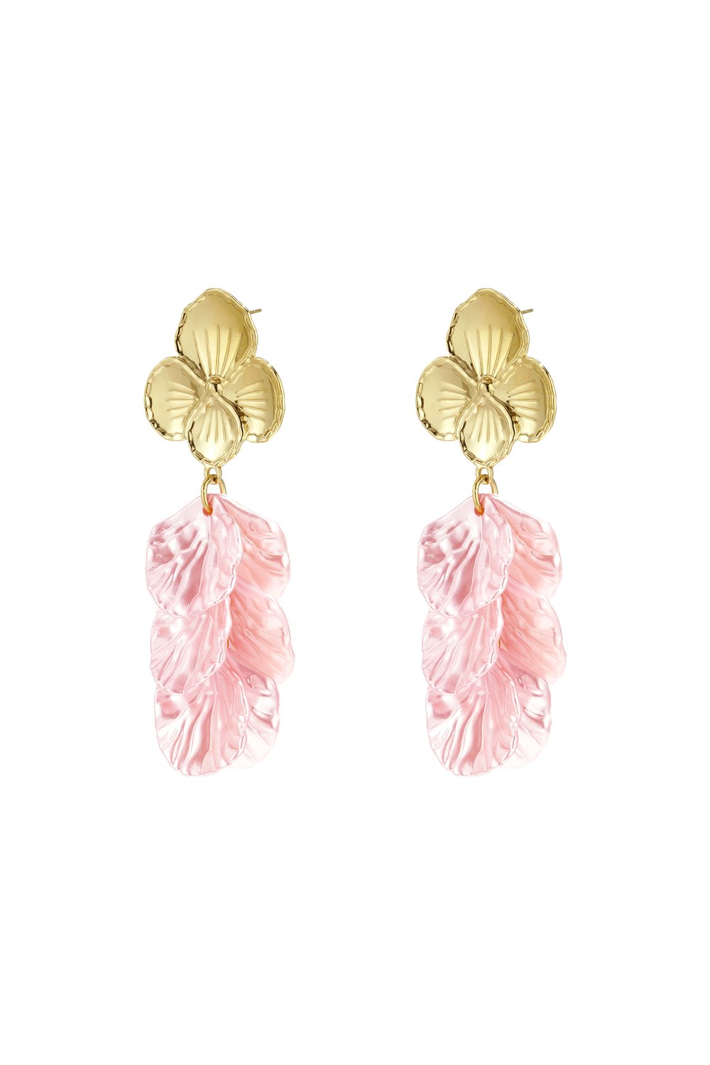 Flower earrings with mother of pearl 