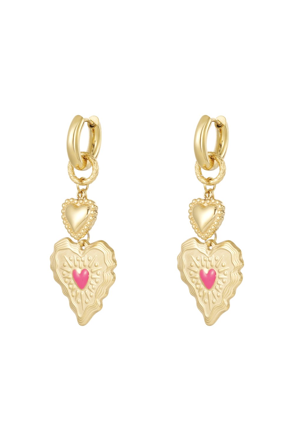 Stainless Steel Drop Earrings Heart Casual Daily Simple Series Women's jewelry