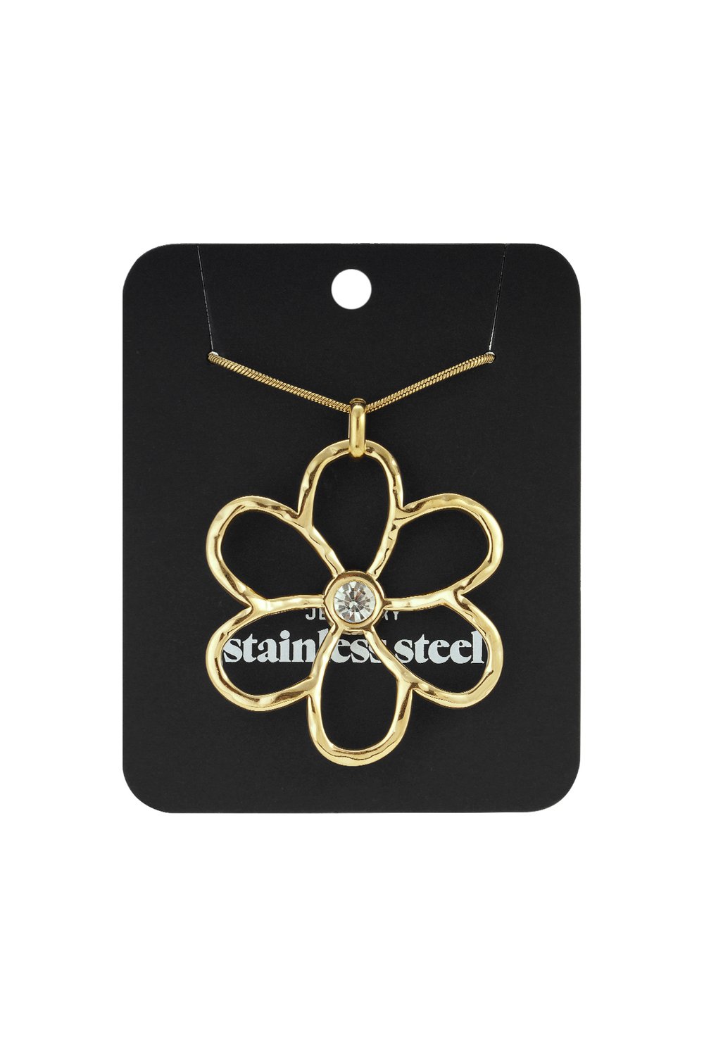 Stainless Steel Long Necklaces Flower Casual Daily Simple Series Women's jewelry h5Picture5