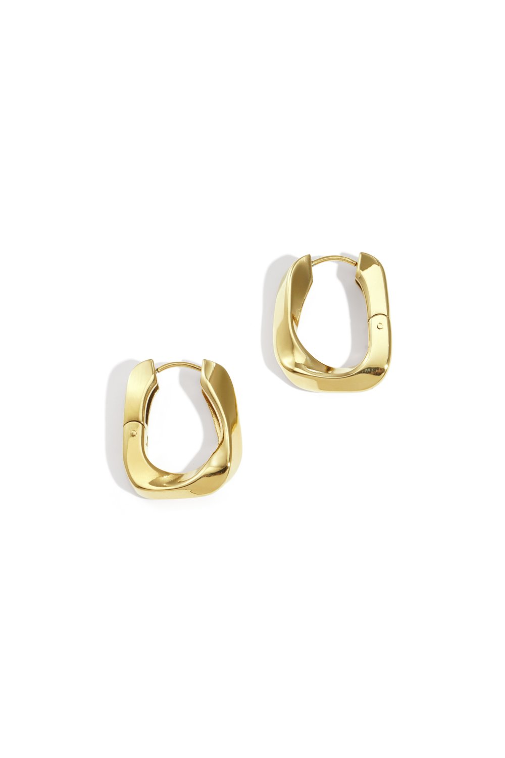 Stainless Steel Hoop Earrings rectangle Casual Daily Simple Series Women's jewelry