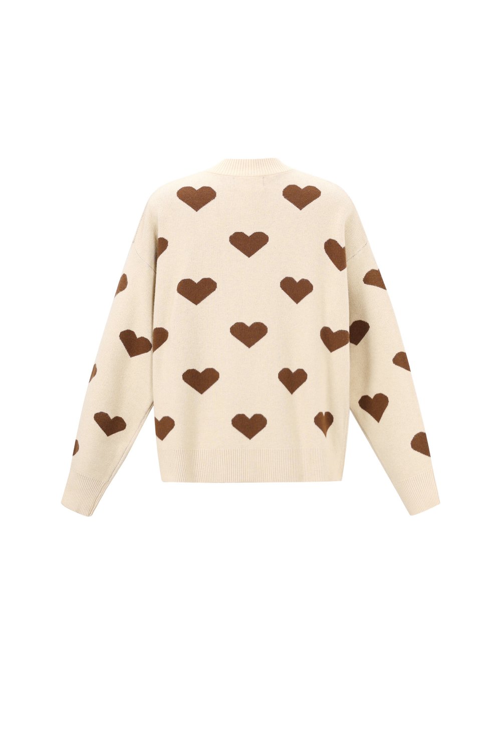 Viscose Knitted Women's Cardigan Cute Heart Pattern Fall/Winter h5Picture3