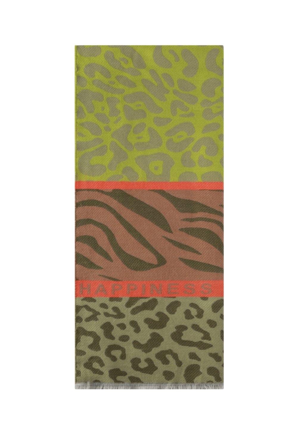 Striking scarf with prints and text Picture5