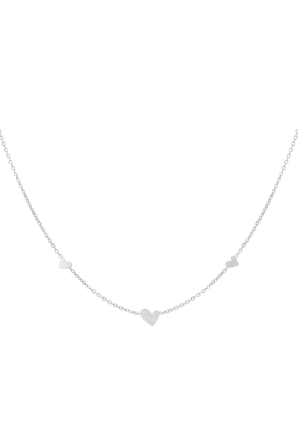 classic necklace with hearts 