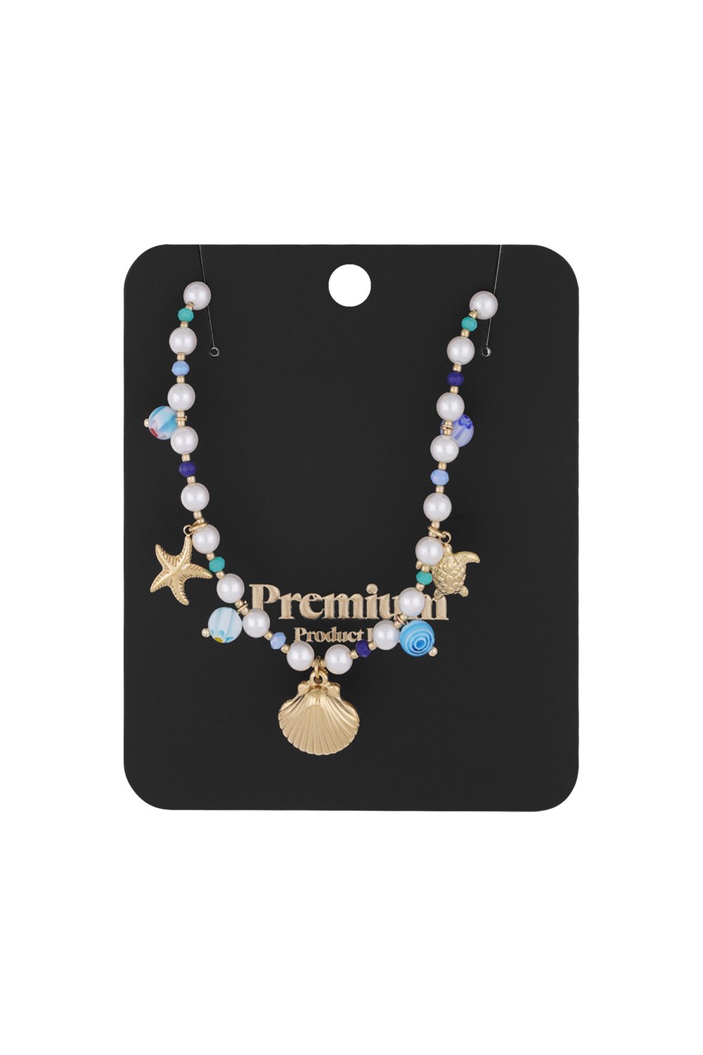 Collar amante de las tortugas - Color azul dorado h5Imagen3