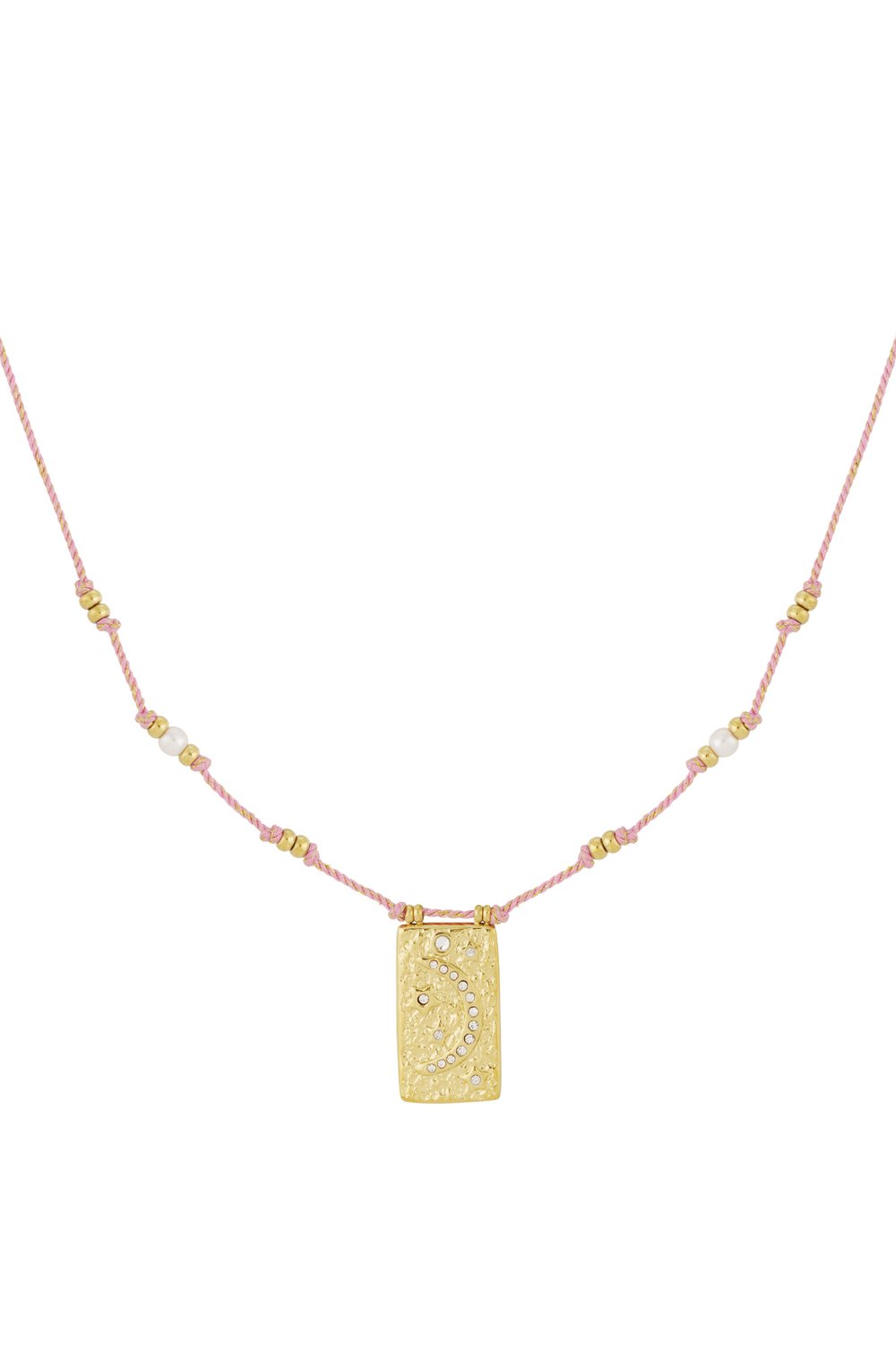 Collier Moony - Couleur orange et or