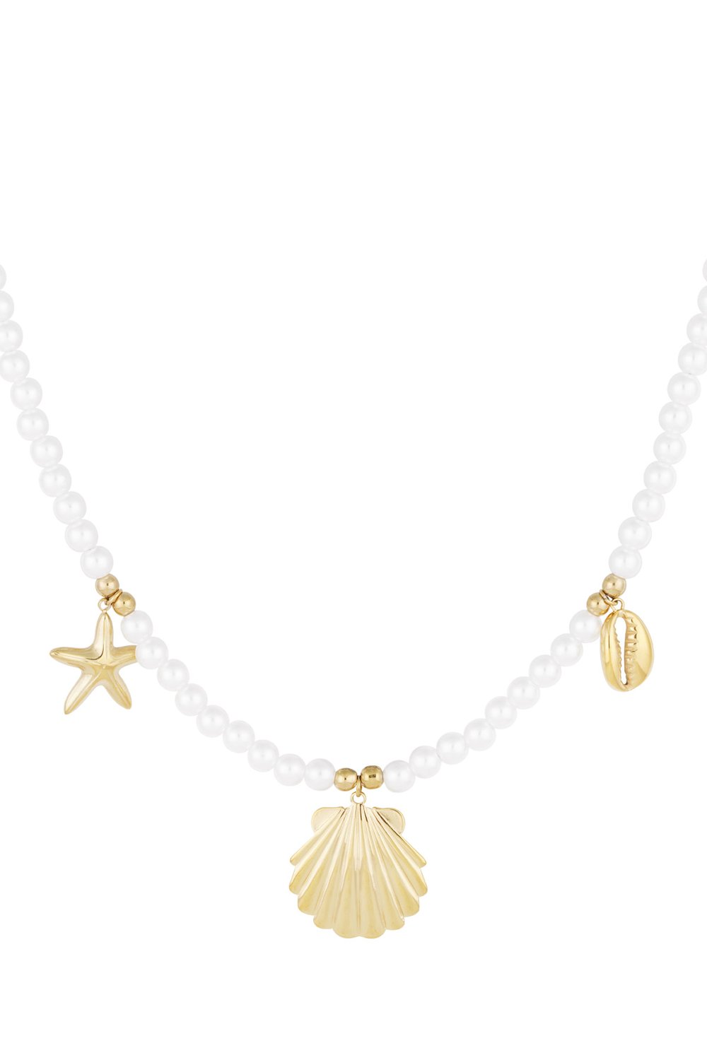 pearl necklace with sea charms