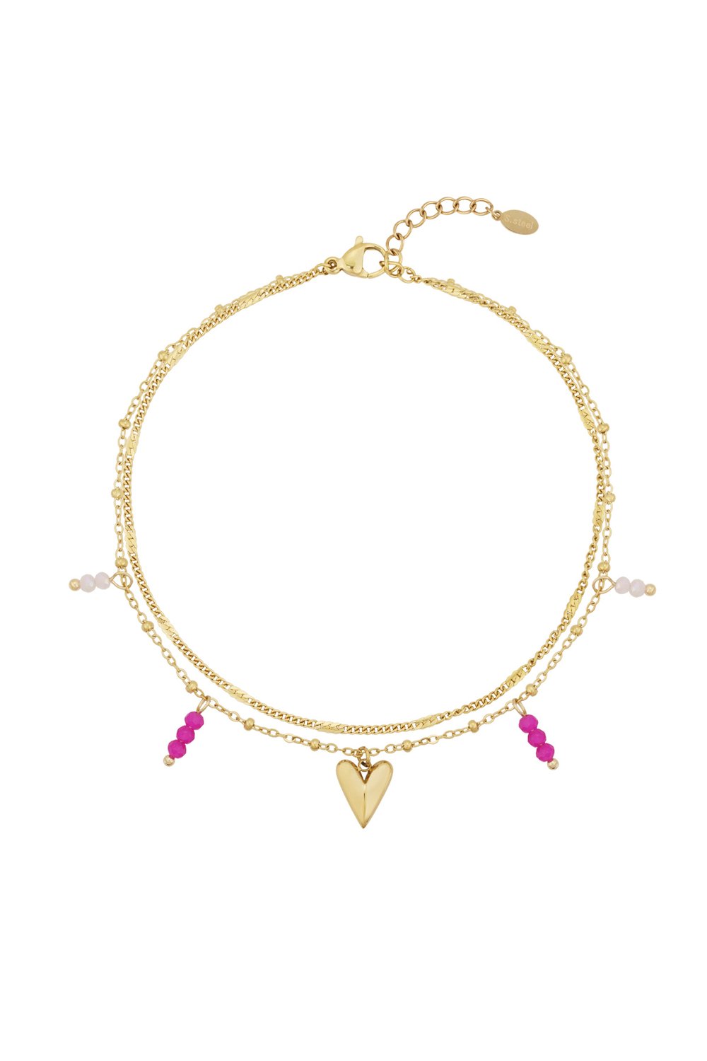 double love enkel armbandje 