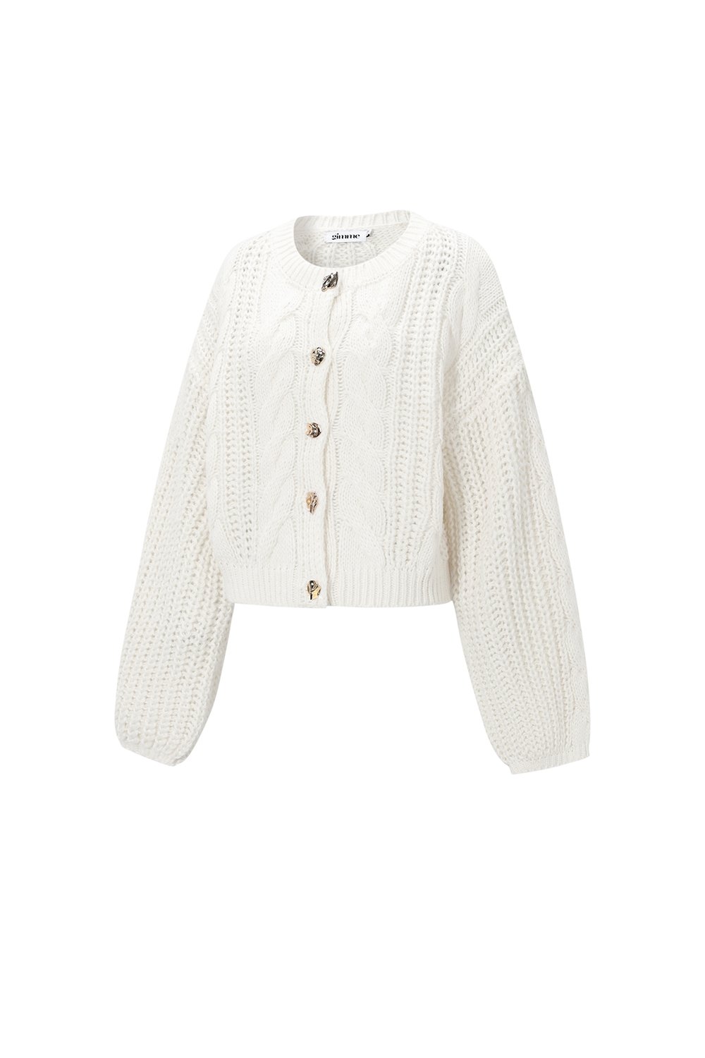 Zopfmuster-Strickjacke Bild2