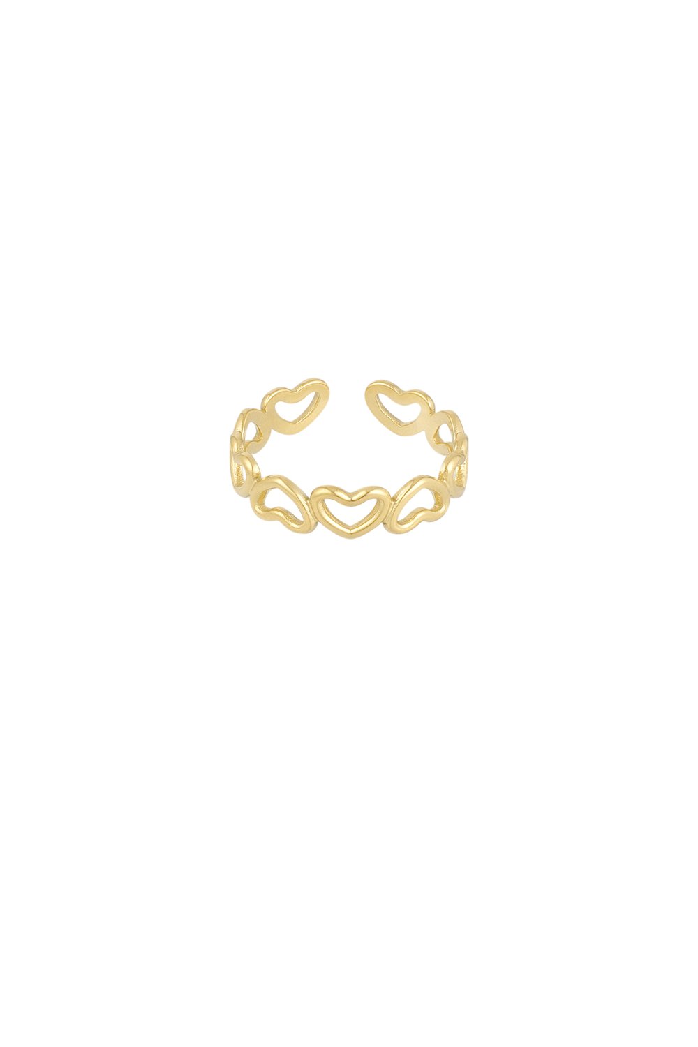 Ring „Love“ – Goldfarbe  - Goldfarbefarbe 