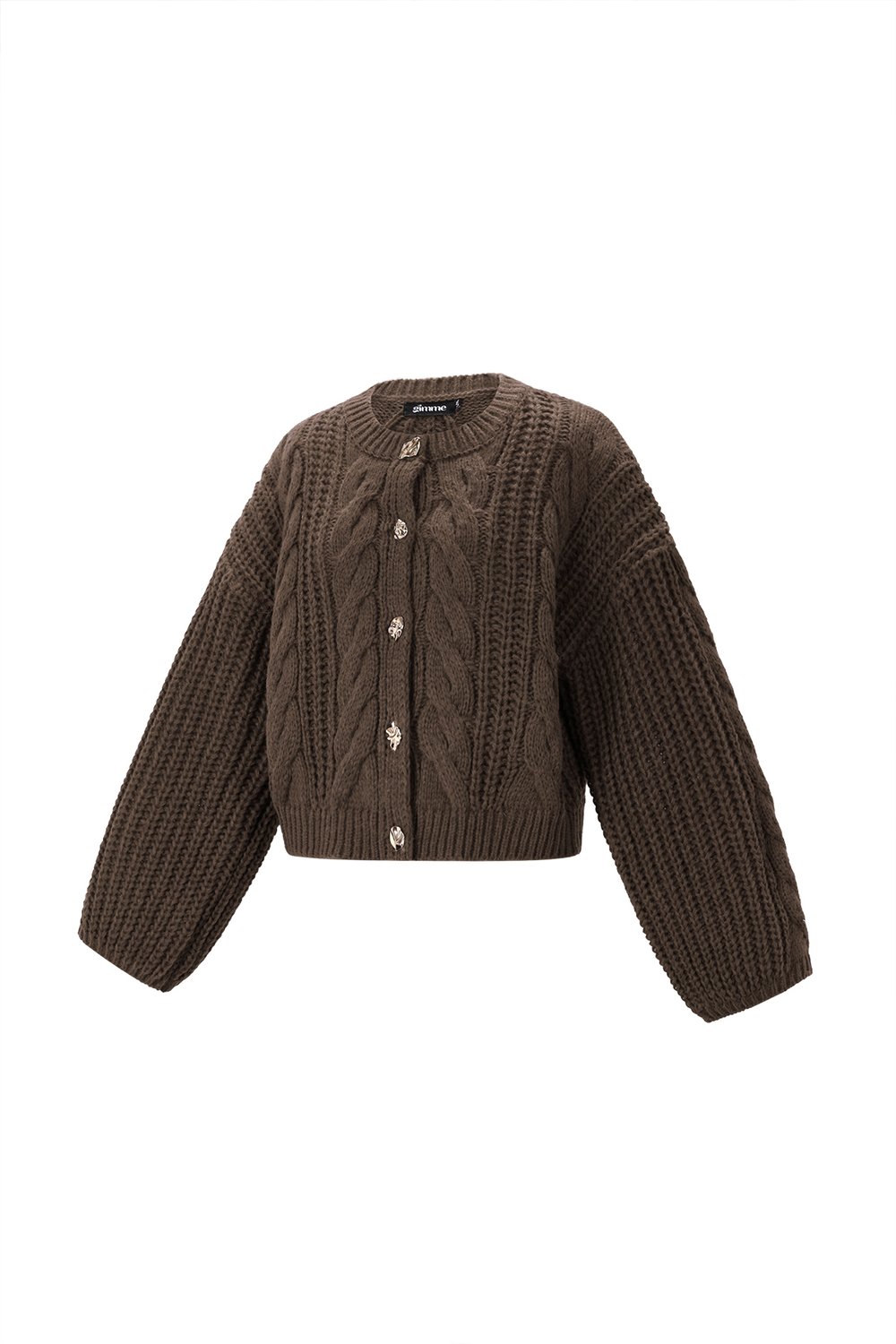 Gebreide Polyestervezel Vrouwen Cardigan Herfst/Winter Elegante Solide Kleur Afbeelding2
