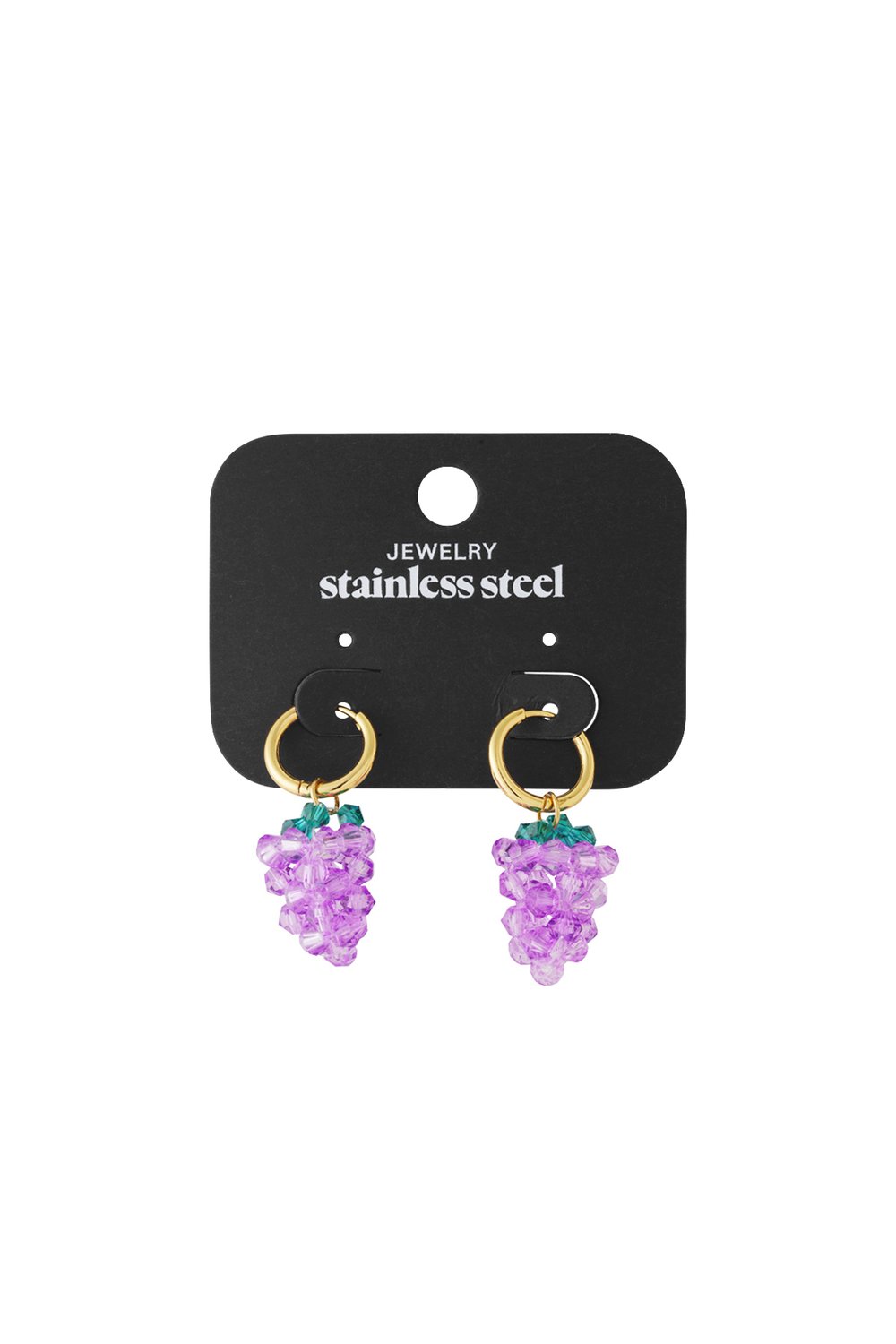 Boucles d'oreilles pendantes en acier inoxydable, série Plant Casual Daily Simple, bijoux pour femmes h5Image4