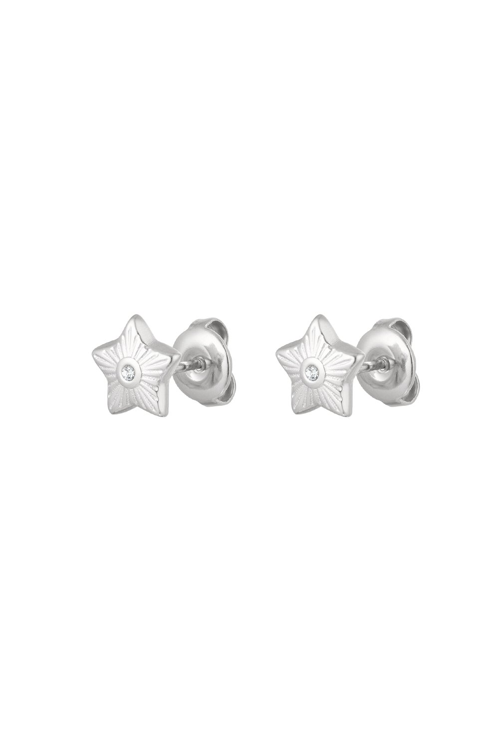 Ear studs star - Silver Color color 