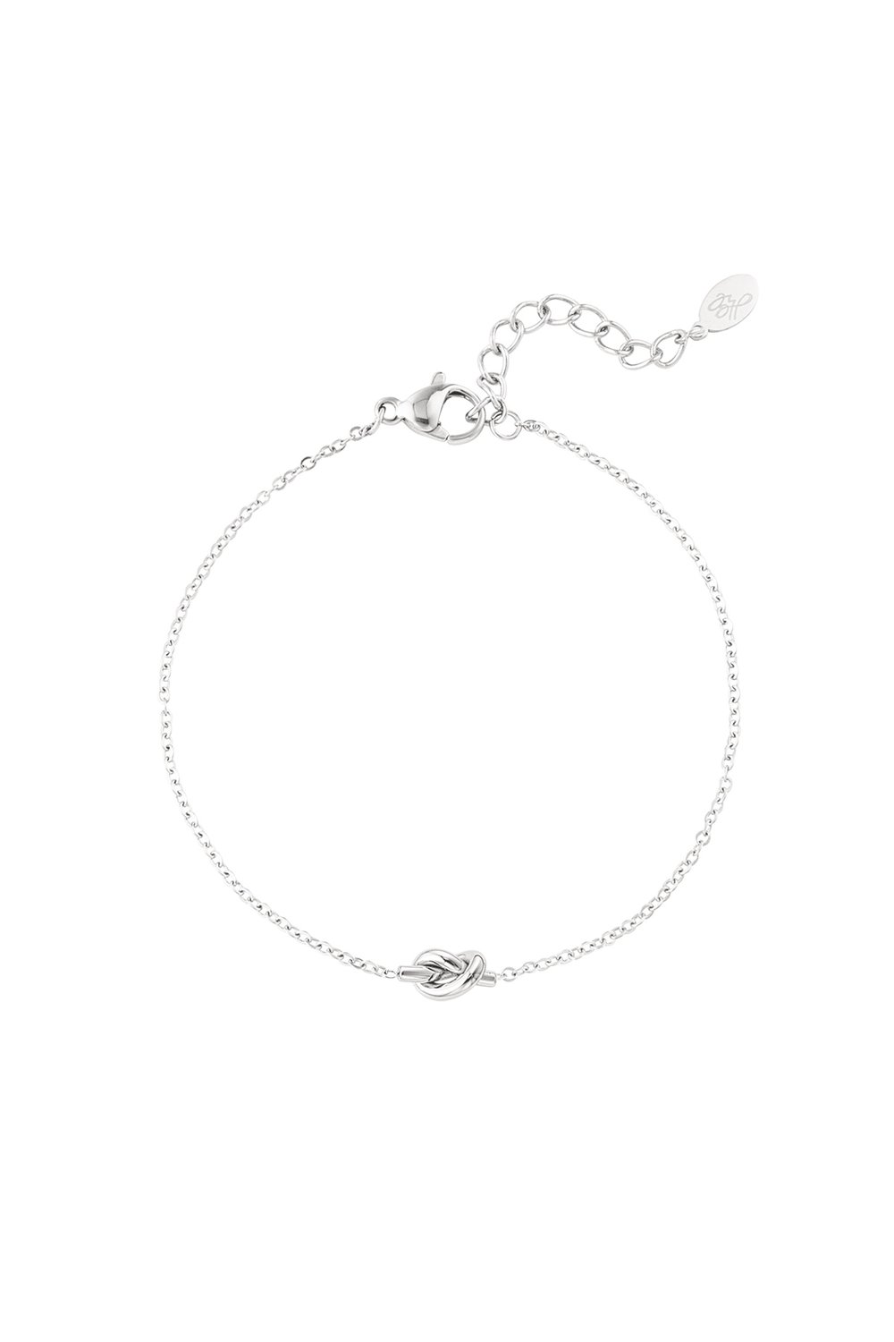 Simple bracelet with knotted charm 