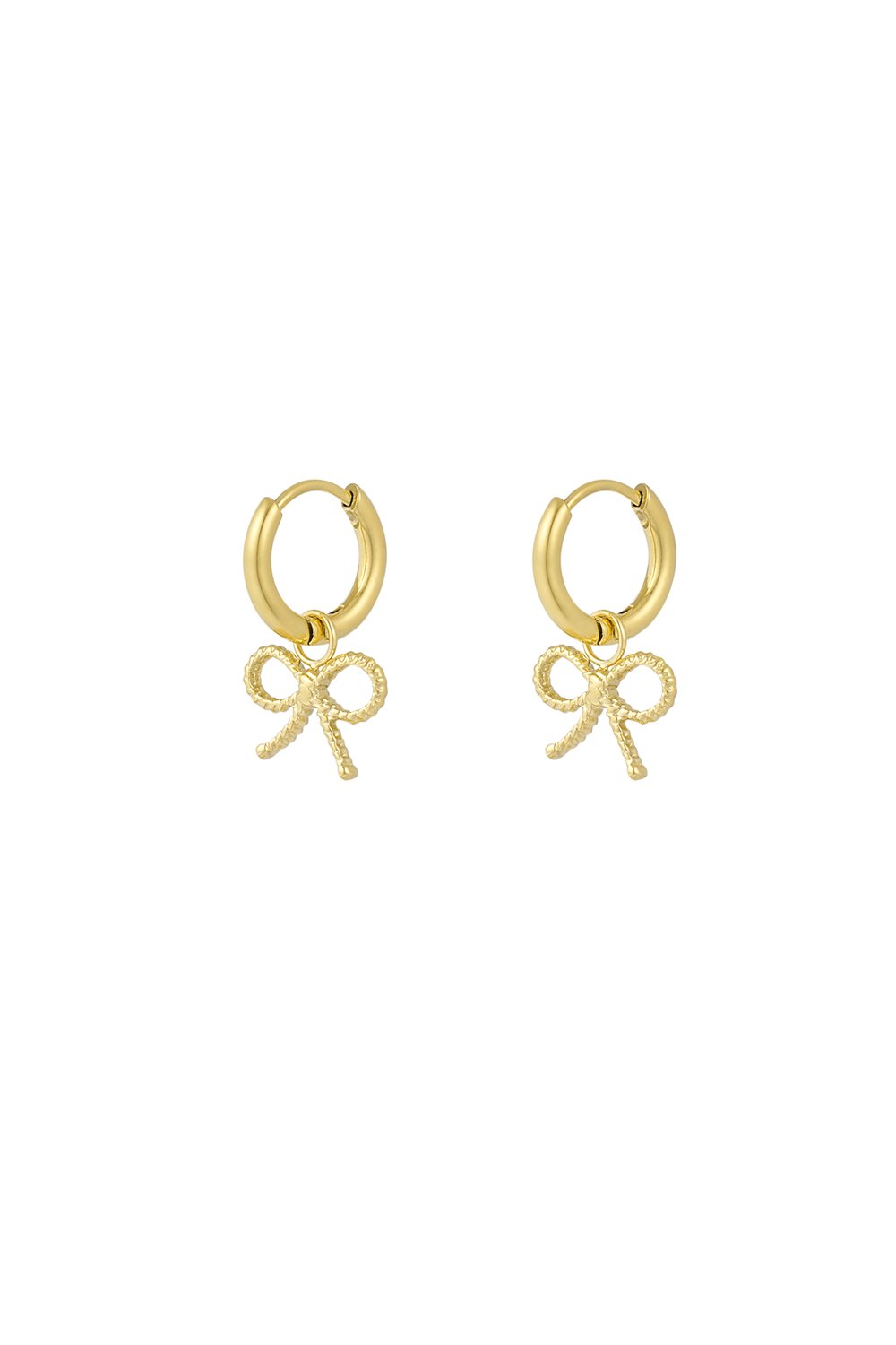 Boucles d'oreilles noeud basic - doré 