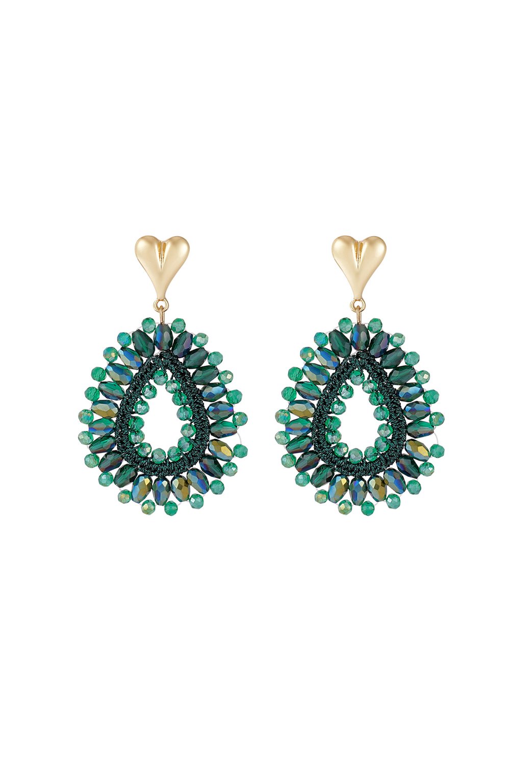Beaded Love earrings
