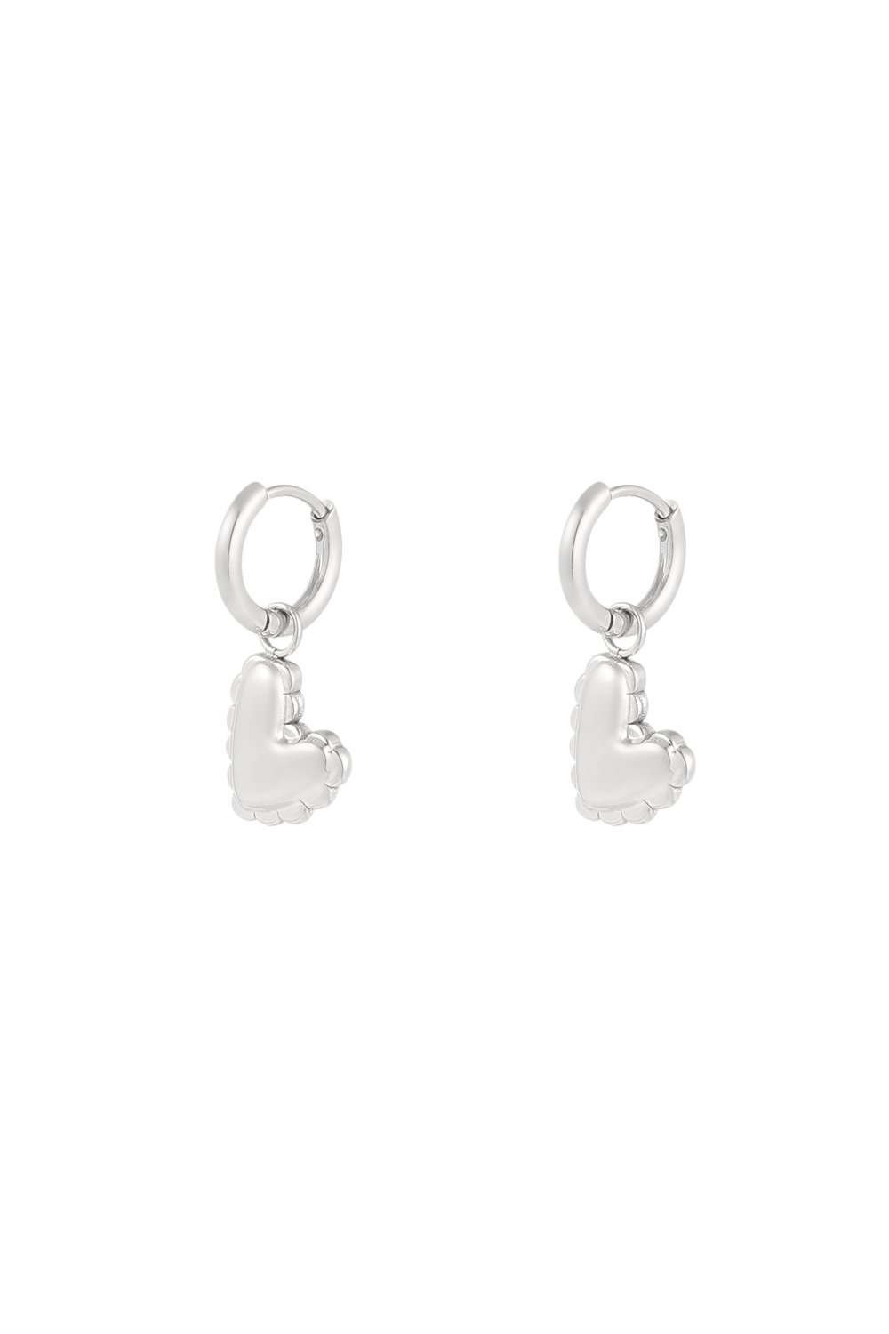 small hanging heart charm earrings 