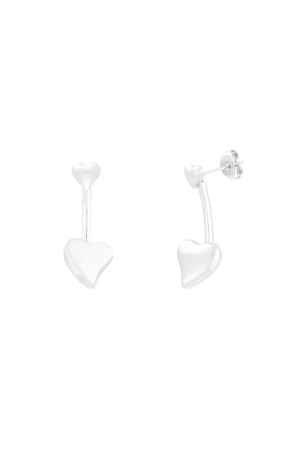 double heart earrings 