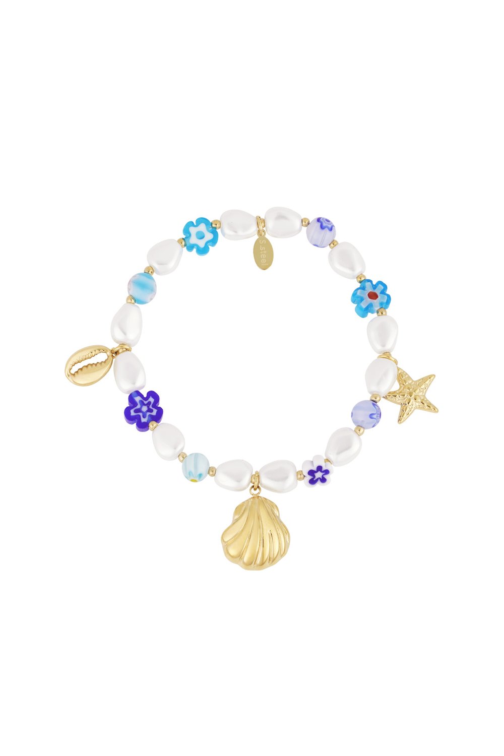 Pulsera extra sea life – Color oro azul