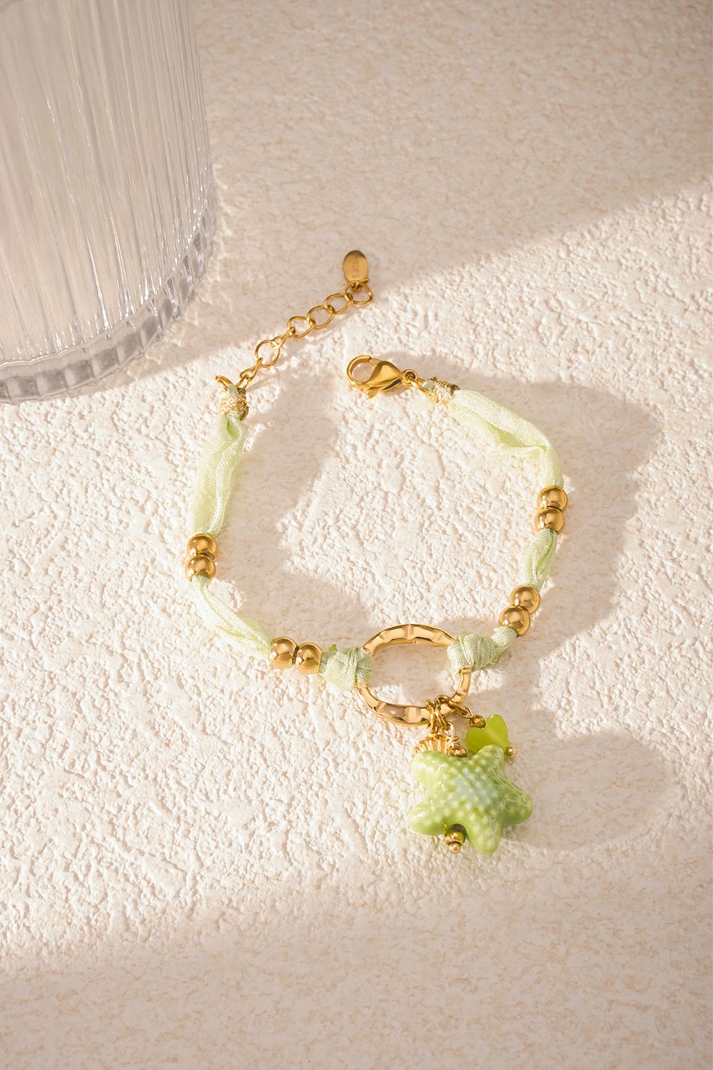 Bracelet étoilé - Couleur vert et or h5Image5