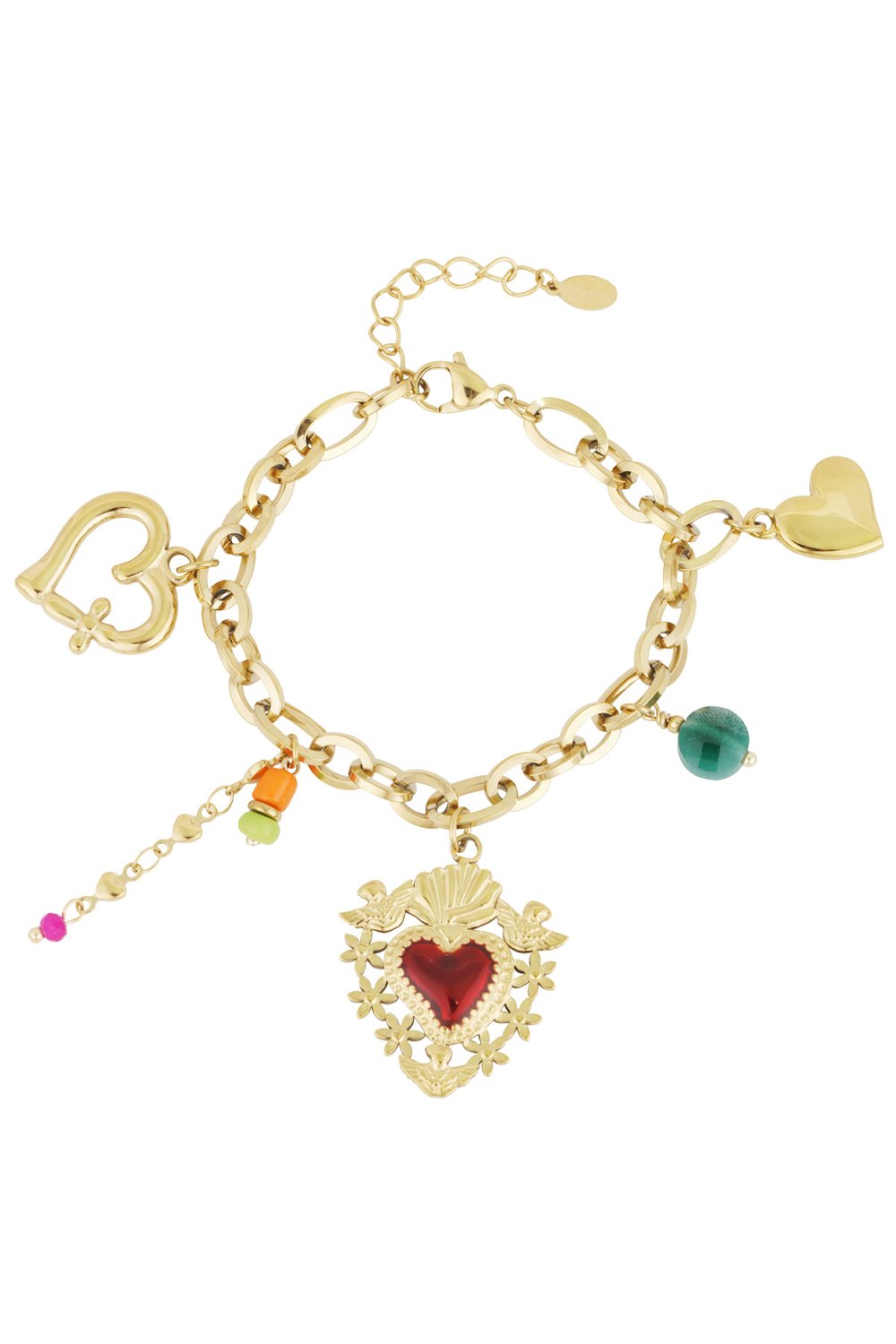 bracelet à breloques coeur milagros