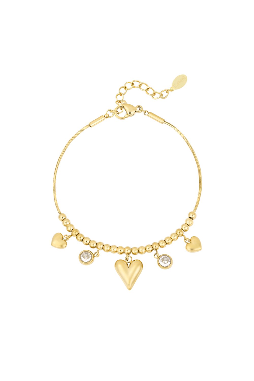 gleaming heart bracelet 