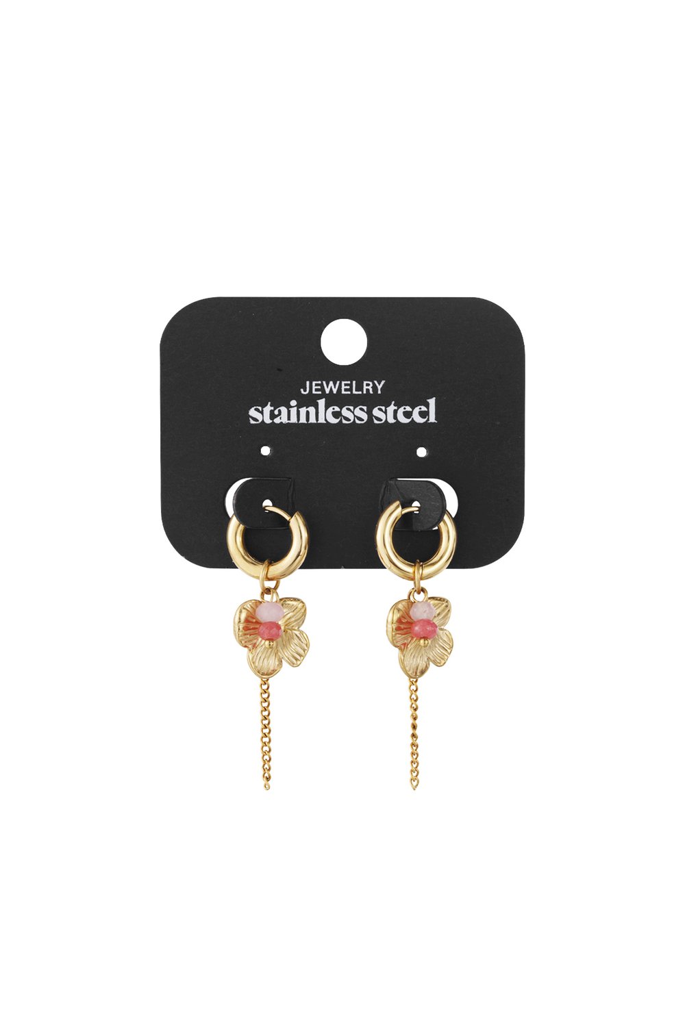 Stainless Steel Drop Earrings Flower Casual Daily Simple Series Women's jewelry Picture4