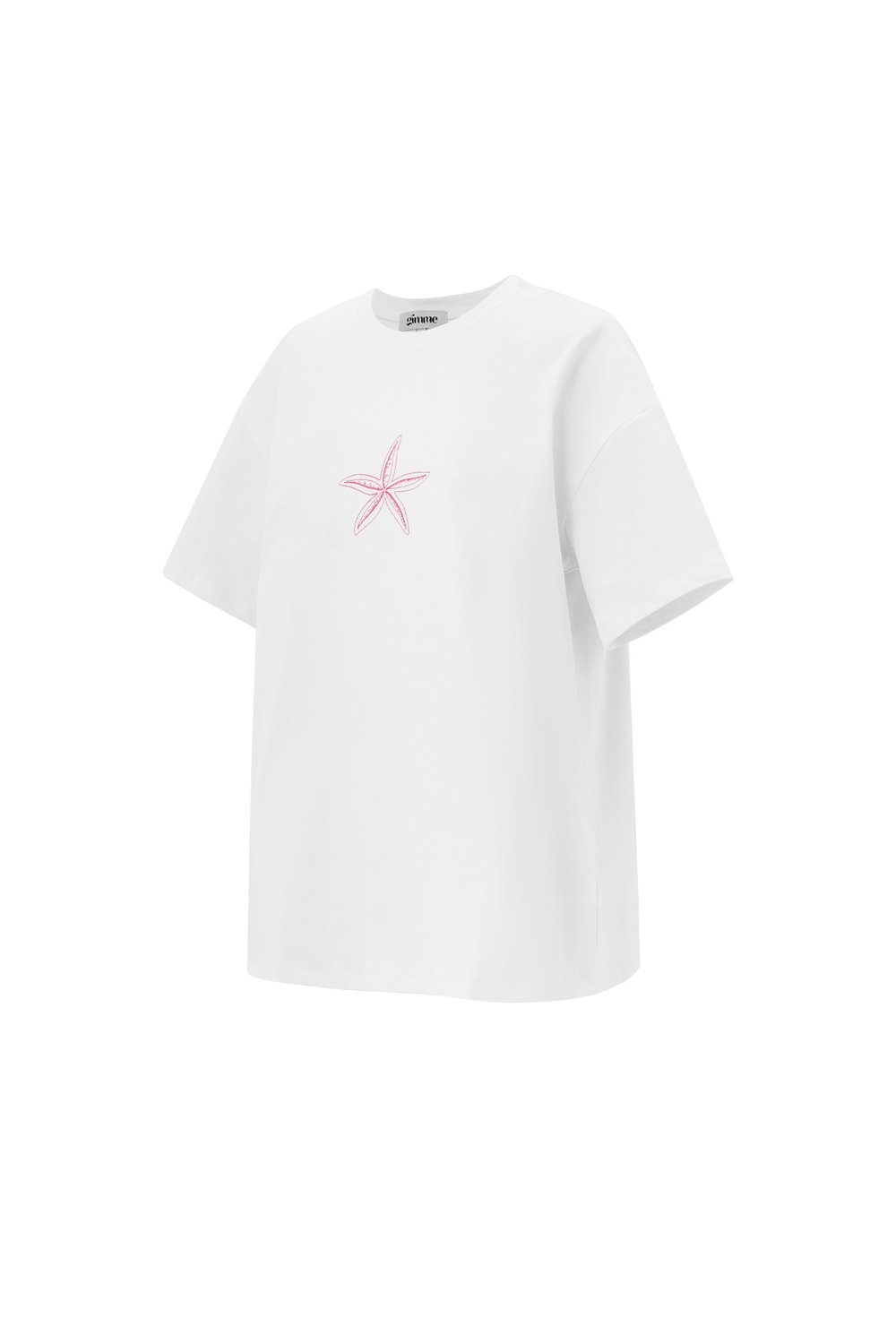 Coton T-shirt Femme Casual Broderie Étoile de Mer h5Image2