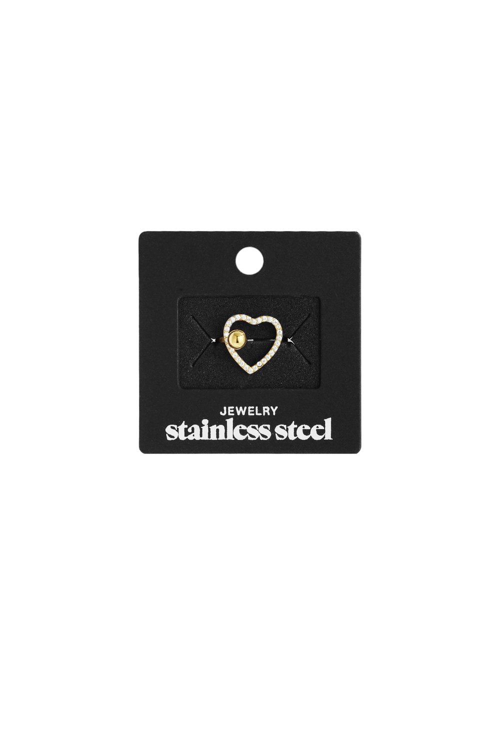Stainless Steel Statement Rings Heart Casual Daily Simple Series Women's jewelry h5Picture4