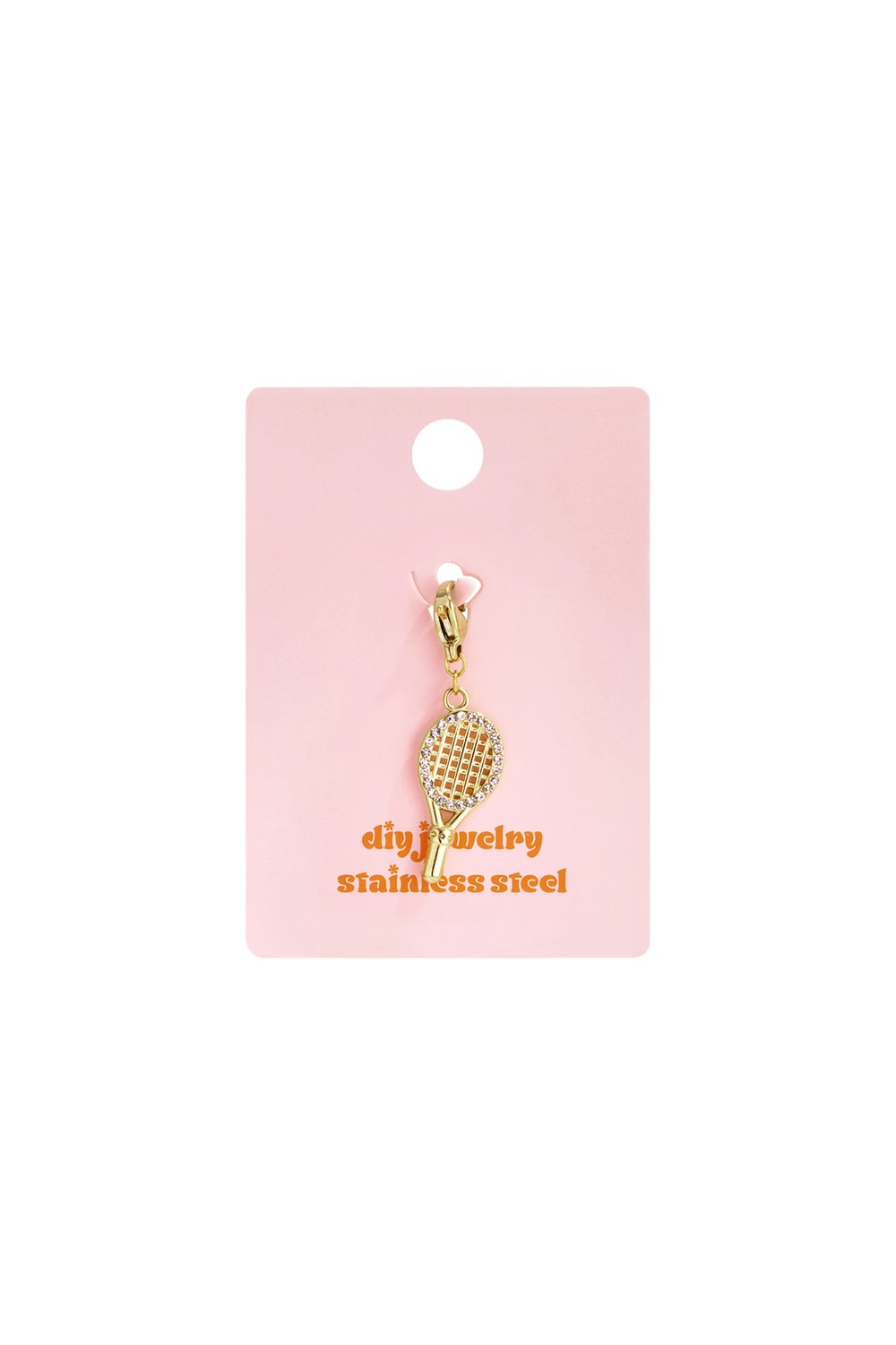 Stainless Steel Jewelry Charms Tennis Racket Sports Daily Simple Series Women's jewelry Picture3