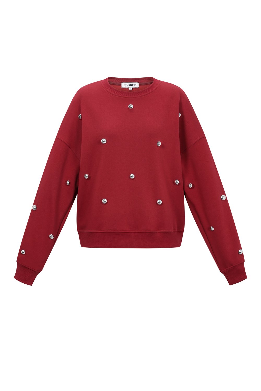 Maglia Cotone Donna Maglione Lungo Manica Casual Puntini h5Immagine11