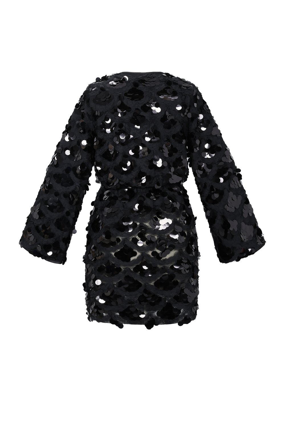 Tessuto Fibra di Poliestere Abito Mini Donna Elegante Paillettes h5Immagine3