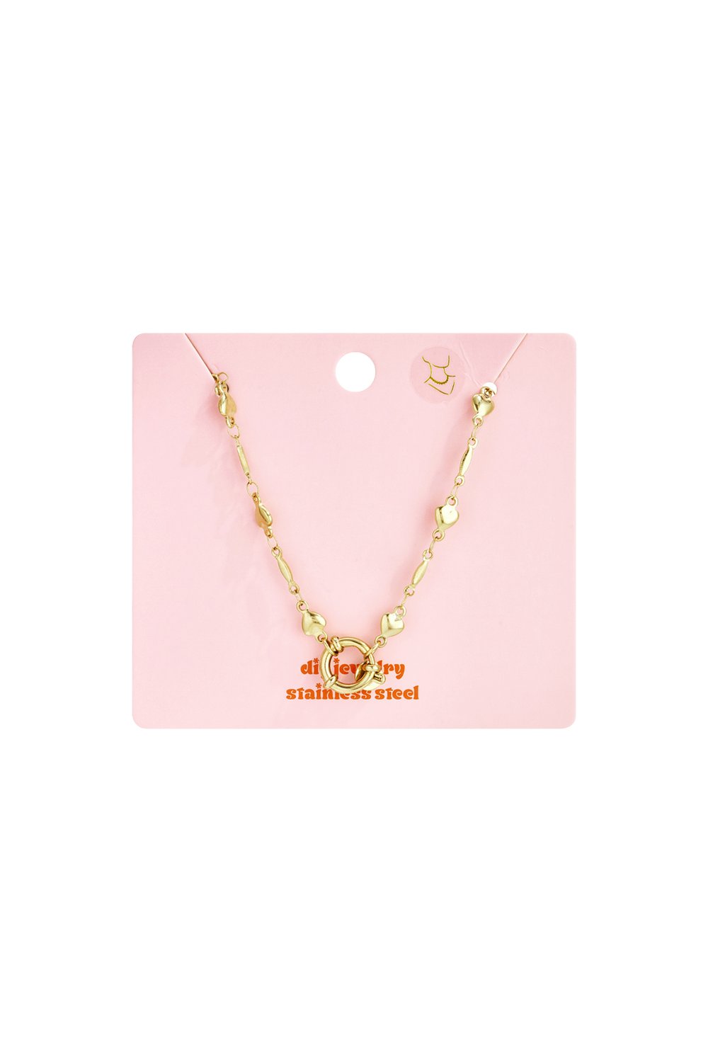 Chain with links and hearts detachable and adjustable Picture4